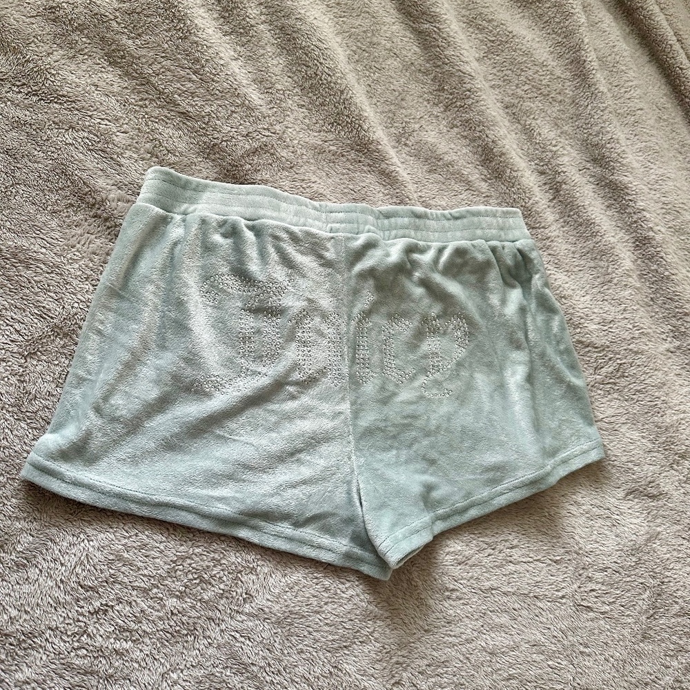 Green Rhinestone Juicy Couture Shorts